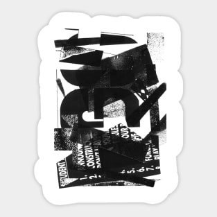 Abstract Typografy Sticker